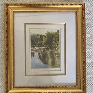 Walter Campbell “Northern Wings” Signed Print Landscape Art with Gold Frame